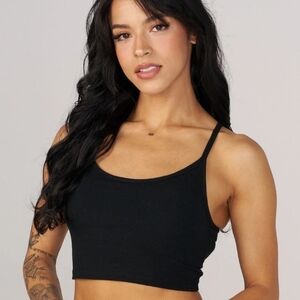 NWT YoungLA Black Ribbed " city" Tank Top XS